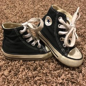 Black Converse High Tops Toddler Size 4 Girl Boy